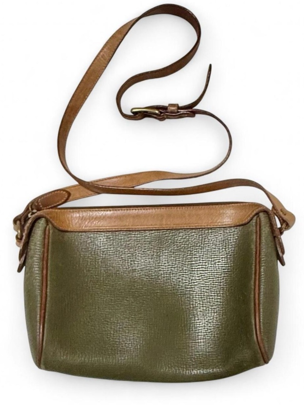 $350 - Vintage Coach Crossbody Bag • Made in Italy • Green Leather - Picture 4 of 8